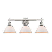 Golden 3306-BA3 PW-OP - Yep by Golden Lighting Orwell 3-light Vanity in Pewter and Opal Glass